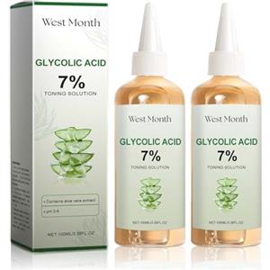 Beinup Acido Glicolico 7% Tonico, Toning all'acido glicolico, Glycolic Acid 7% Soluzione Tonificante 100ML, Serum Face Esfoliati, Trattamento Acne E Focolai,Adatto Per Tutti Tipi Pelle