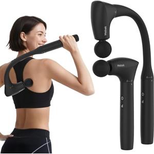 Mebak M3 Pistola Massaggio Muscolare Massaggiatore 2 in 1 Trasformabile Massage Gun 5 Velocità Elettrico Ultra Silenzioso Portatile Pistola Massaggiante per il Relax di Schiena, Spalle e Corpo