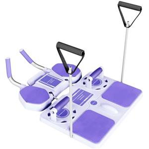 ARAER Attrezzatura per pilates con Ab Roller, mini macchina portatile Reformer per flessioni, plancia, ABS, allenamento di resistenza per uomini e donne per allenamento a casa