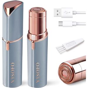 VISOFO Rimozione dei Peli del Viso per Donne | Dispositivo Rimuovi Baffetti Labbro Superiore Rasoio Viso Donna Mento Peluria Trimmer Elettrico Dermaplane Femminile Pinzette Epilatore Ragazze VISOFO (Blue)