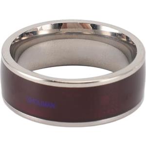 Fockety Anello NFC Smart, Anello NFC per Telefono Cellulare in Acciaio Impermeabile per Chip Ntag213, Indossabile Fasion Ring per Uomo o Donna Sblocca le Serrature Intelligenti, (SILVER)