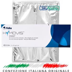 Fidia Hymovis - Siringa Intra-articolare con Acido Ialuronico 24 mg/3 ml - Confezione da 2 Pezzi