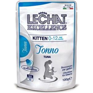 Lechat Excellence Kitten Cibo Umido al Tonno 100g - Alimento Completo per Gattini Fino a 12 Mesi