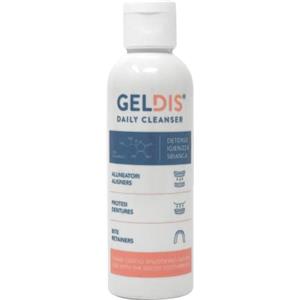 GELDIS® Daily Cleanser - Geldis Gel Detergente Igienizzante per l'igiene quotidiana di Mascherine Trasparenti Apparecchi Ortodontici Protesi Dentarie e Bite (100 ml)
