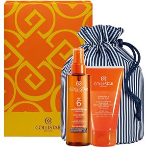 Collistar Olio Secco Superabbronzante Idratante SPF 6 - Cofanetto con Doccia-Shampoo e Pochette