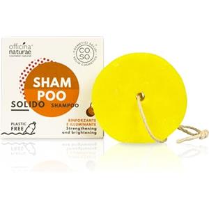Officina Naturae | Shampoo Solido Rinforzante ed Illuminante Co.So. Con Estratti Biologici di Castagna e Betulla per Capelli più Forti e Luminosi, 64g