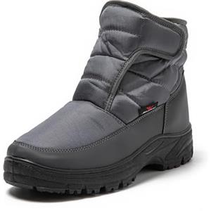 JOMIX Stivali Uomo Doposci Stivaletti Invernali da Neve Pelosi Caldi Scarpe Impermeabile da inverno MU9541 (Grigio, 44)