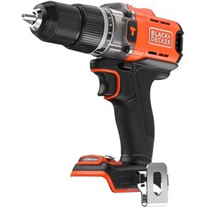 BLACK+DECKER 18V POWERCONNECT Trapano a percussione a batteria, coppia 45Nm, 2 marce, luce LED, mandrino senza chiave, senza batteria o caricatore, BCD383XN-XJ