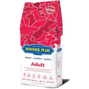 Winner Plus Adult 18 Kg - Alimento completo naturale, senza glutine e altamente digeribile per cani adulti attivi