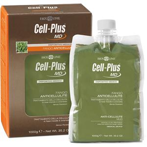 BIOS LINE SpA Cell-Plus MD Fango Anticellulite 1Kg - Trattamento con Alghe Micronizzate e Argilla, Texture Cremosa