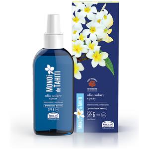 Helan Monoi de Tahiti Olio Solare Spray SPF 6 - 150 ml, Abbronzante e Emolliente per il Corpo