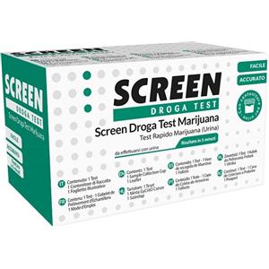 SCREEN PHARMA Test Antidroga Marijuana con Contenitore Urina - Rilevazione THC Immediata