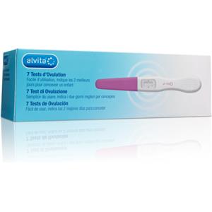 Alvita Test di Ovulazione - 7 Pezzi, Test Qualitativo per Rilevare l'Aumento dell'Ormone Luteinizzante (LH) e Identificare i Giorni Fertili