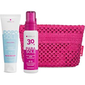 Veralab Kit Solari Protezione Completa, Parasole SPF30 100ml + Doposole 100ml + Pochette Mare - Kit Esclusiva Amazon