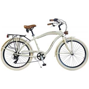 Via Veneto by Canellini Bicicletta Bici Citybike CTB Uomo Vintage American Cruiser Retro Via Veneto Alluminio (panna)