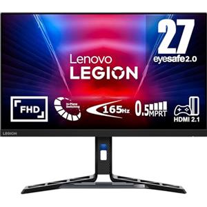 Lenovo Legion R27i-30 Monitor Gaming 27 FHD (1920x1080), IPS, 0.5ms, 165Hz (Overclock 180Hz), Altoparlanti, Regolabile, AMD FreeSync Premium, HDMI 2.1 + DP