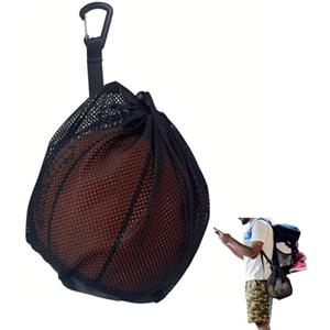Ianulus Borsa per Rete da Basket, Rete per 1 Palla, Porta Palloni da Calcio, Zaino a Rete Portatile, Sacca da Pallacanestro con Coulisse, per Calcio, Tennis, Bambini, Adulti, Pallavolo
