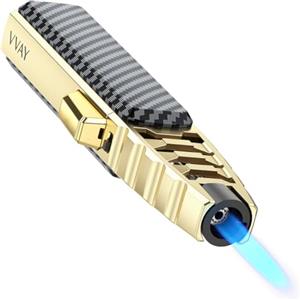 VVAY Cannello da Cucina, VVAY Accendino Fiamma Ossidrica Lungo, Gas Ricaricabile, Venduti Senza Gas