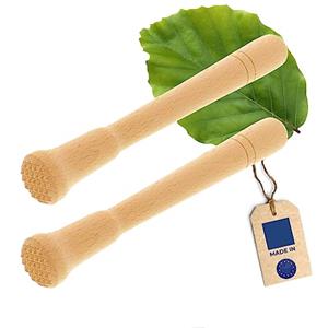 Hofmeister Holzwaren HOFMEISTER® - 2 picchetti da cocktail in legno per caipirinha e tutte le bevande, 22 cm, per bicchieri grandi, calce e cubetti di ghiaccio, non graffia il vetro, prodotto in UE