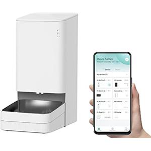 PAWBBY CARE XIAOWAN - Distributore automatico di cibo per cani, Dispenser cibo per animali domestici, controllo remoto con app Xiaomi Home, erogazione programmabile