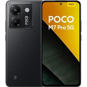 XIAOMI POCO M7 Pro 5G Smartphone, 12+512GB, Fotocamera Sony 50MP con OIS, batteria 5110mAh, ricarica turbo da 45W, display AMOLED 120Hz con protezione occhi, Nero (Adattatore di alimentazione non incluso)