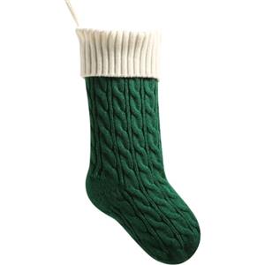 meioro 46cm Calze di Natale, Calze Natalizie a Maglia a Cavo di Grandi Dimensioni per Bambini, Calza Befana da Appendere al Caminetto per Le Decorazioni delle Feste di Famiglia