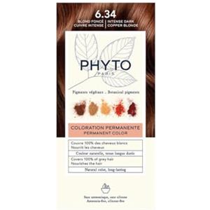 Phyto Paris - PhytoColor - Colorazione Permanente Colore 6.34 Biondo Scuro Ramato, 1 Kit