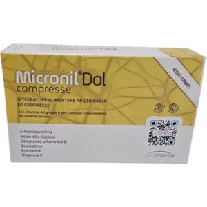 Geofarma Micronil Dol - Integratore Alimentare con L-acetilcarnitina, Acido Alfa-lipoico e Vitamine - 60 Compresse
