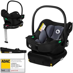 LIONELO ASTRID I-size SET Seggiolino Auto per Bambini con Base 40-87 cm Ovetto per Neonati Montaggio ISOFIX, Cinture di Sicurezza a 3 Punti Protezione Laterale, Inserto Dri-Seat, i-Size R129
