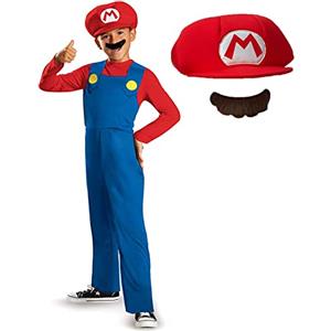 Giocoplast- Mario Classic Bambini TGL M Costume Licenze Nintendo, Cartoni Animati, Multicolore, L, 0039897736914