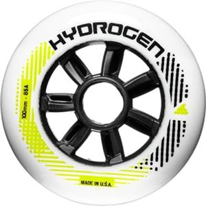 Rollerblade Hydrogen 100/85A (6PCS), Ruote per Pattini in Linea Unisex Adulto, Bianco, 100mm/85A
