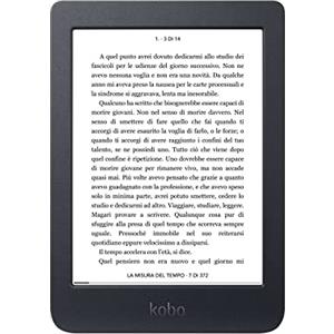 Kobo Nia | eReader | Touchscreen antiriflesso da 6 | Luminosità Regolabile | Sottile e Leggero | eBook | WiFi | 8 GB di archiviazione | Tecnologia Carta E Ink | Nero