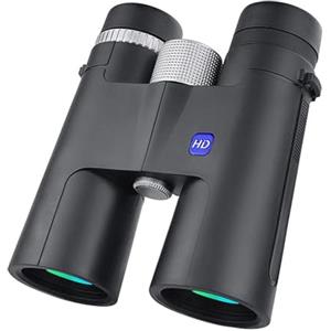 USKI Visore Termico, Binocolo HD 12x42 Prisma a tetto Binocolo professionale impermeabile for visione notturna bassa for adulti Telescopio HD for birdwatching(A)