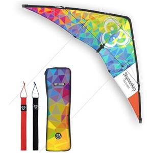 Skymonkey Fastrider Aquilone acrobatico per ragazzi e adulti, 2 linee, apertura alare: 127 cm - Rainbow