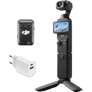 DJI Osmo Pocket 3, fotocamera con CMOS 1'' e video 4K/120 fps, stabilizzazione a 3 assi, messa a fuoco rapida, Face Tracking/obiettivi, touch screen girevole da 2 Osmo Pocket 3 Creator Combo