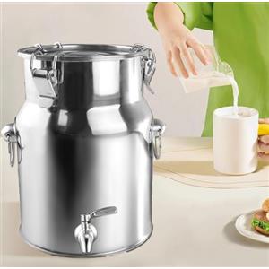 Generic 201 Bidone Acciaio Inox Litri per Olio con Rubinetto,lattina in Acciaio Inossidabile Contenitori Acciaio Inox per Olio di Oliva Recipiente Caraffa per Il Trasporto di Latte DT,Capacity-5L
