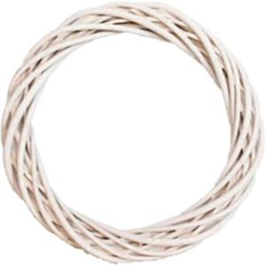 Yurosiay Ghirlanda di vimini artificiale, ghirlanda di viti natalizie, in paglia naturale, per primavera, in vimini, per decorazioni per la casa, colore bianco, 40 cm