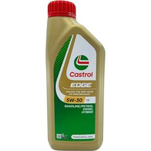 LUBRIALPHA Castrol 5W30 Edge C3 olio motore benzina e diesel viscosità 5W-30 specifiche API SN/CF, ACEA C3 con Portachiavi Cavatappi 1 lt.