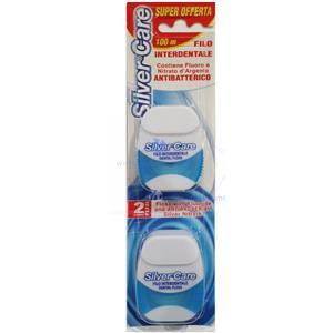 Silver Care Filo Interdentale 2 Pezzi - Pulizia Efficace per Denti Sani