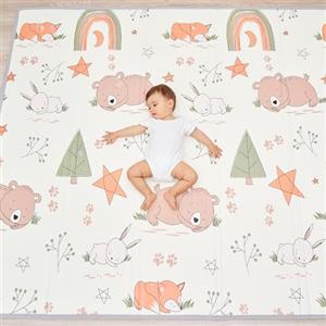 SUPERBE BEBE Tappeto Gioco Bambini Pieghevole 150x180x1cm Palestrina Neonato Montessori Reversibile Non Tossico E Impermeabile In Schiuma Per Bimbi. Palestra Neonati - Tappeto Tummy Time Neonati - Regalo Bambino