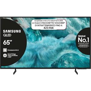 Samsung Smart TV 65'' QE65Q7F4AUXZT QLED 4K, Q4 Processor, 100% Volume Colore con Quantum Dot, Motion Xcelerator, OTS Lite & Adaptive Sound, SlimLook Design, 2025