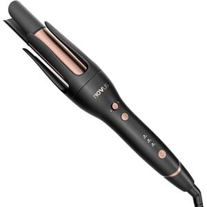 NOVUS Ferro arricciacapelli automatico, bacchetta rotante in ceramica antiscottatura, sterzo regolabile, spegnimento automatico di 30 minuti, 3 impostazioni di temperatura, non adatto a capelli corti