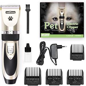 Nobleza Tosatrice per Cani Kit Professionale Toelettatura Gatti Animali Pet Tosatore Clipper Ricaricabile Grooming Clipper Lungo Capelli Corti, Capelli Ricci