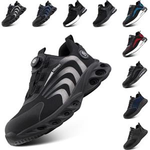 Hitmars Scarpe Antinfortunistiche Uomo Donna Scarpe da Lavoro S3 Safety Shoes S2 Scarpe Lavoro Scarpe da Cantiere Cucina Comode Grigio EU38