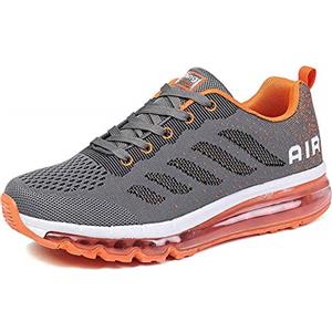 frysen Uomo Donna Air Scarpe da Ginnastica Corsa Sportive Fitness Running Sneakers Basse Interior Casual all'Aperto Gray Orange 39 EU
