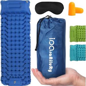 iParaAiluRy Materassino Campeggio Autogonfiante, Ultraleggero Materasso Gonfiabile Singolo con Cuscino per Campeggio, Outdoor, Spiaggia, Escursionismo, Portatile Materassino Autogonfiante