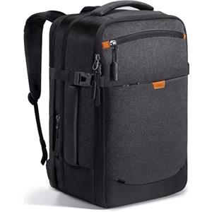 Inateck 17-20L Zaino Viaggio Aereo, Bagaglio a Mano per Ryanair 40x20x25cm Espandibile Borse da Cabina, Donna Uomo per Easyjet, Compatibile con PC 14 Pollici, Resistente agli Schizzi, Nero