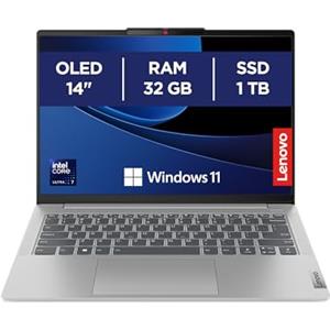 Lenovo IdeaPad Slim 5 Notebook 14" Display WUXGA (1920x1200) OLED, Intel Core Ultra 7 155H, Grafica Integrata, RAM 32GB, 1TB SSD, Windows 11 Home - Cloud Grey