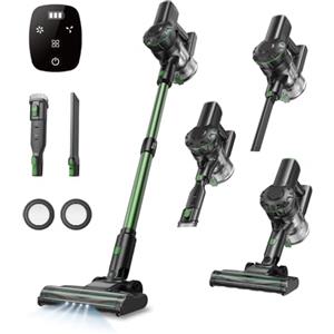 Vexilar V9Pro Aspirapolvere Senza Fili 50KPa 60 Min, Scopa Elettrica Senza Fili 6 in 1 con Motore Brushless,LED, Anti-Groviglio, Filtro HEPA, Aspirapolvere Potente per Casa e Auto,Batteria Rimovibile