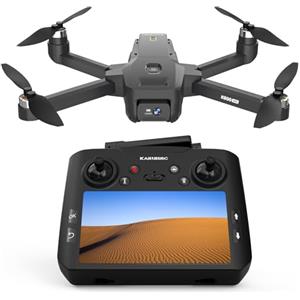 karuisrc K600 GPS Drone con EIS 4K Camera per Adulti, 4.5 inch Telecomando con Schermo, Al Track&Orbit Mode Drone Pieghevole Resistente, Dron Professionale con follow me ritorno automatico, Batteria Modulare